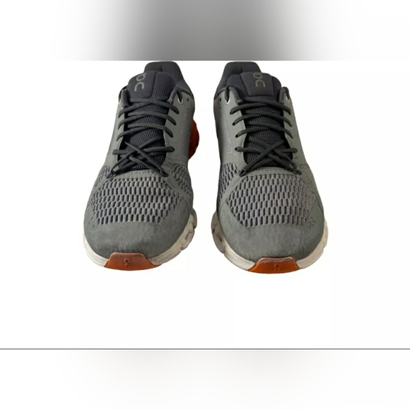 On Cloud Cloudflyer Running Waterproof Gray/Orange Men Size 9.5 or Women 11 - Picture 7 of 7